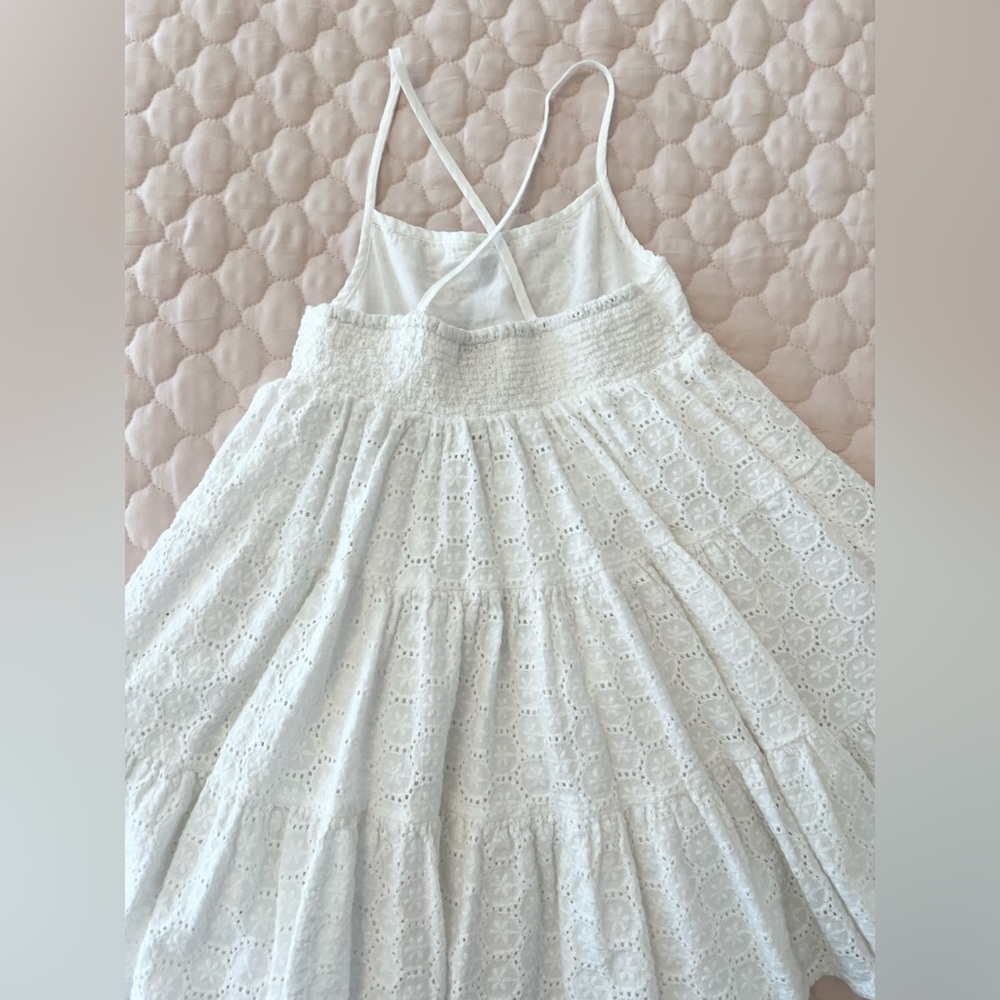 BEAUTIFUL Joie White Eyelet Spaghetti Strap Dress | Girls 5T - Picture 4 of 8